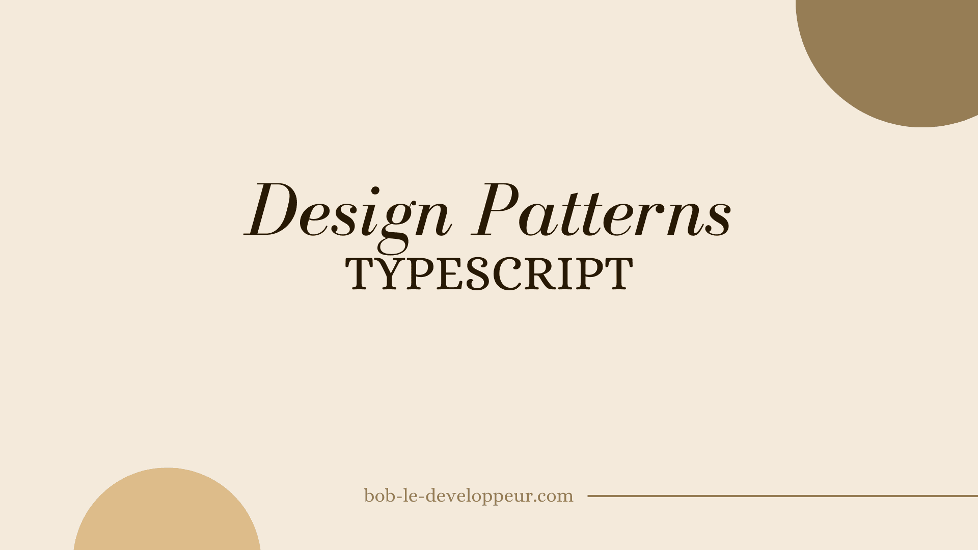 Les design patterns à connaître en TypeScript