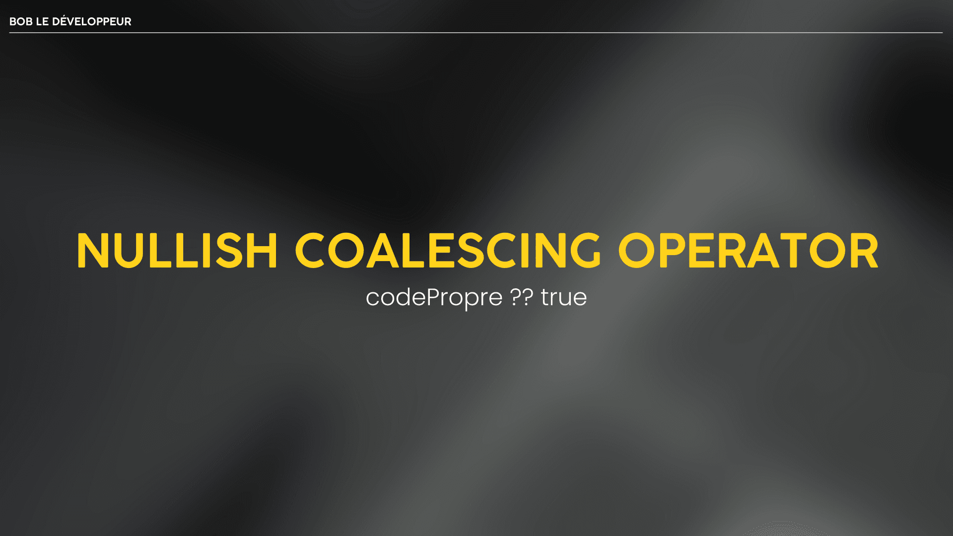 Nullish Coalescing Operator en JavaScript