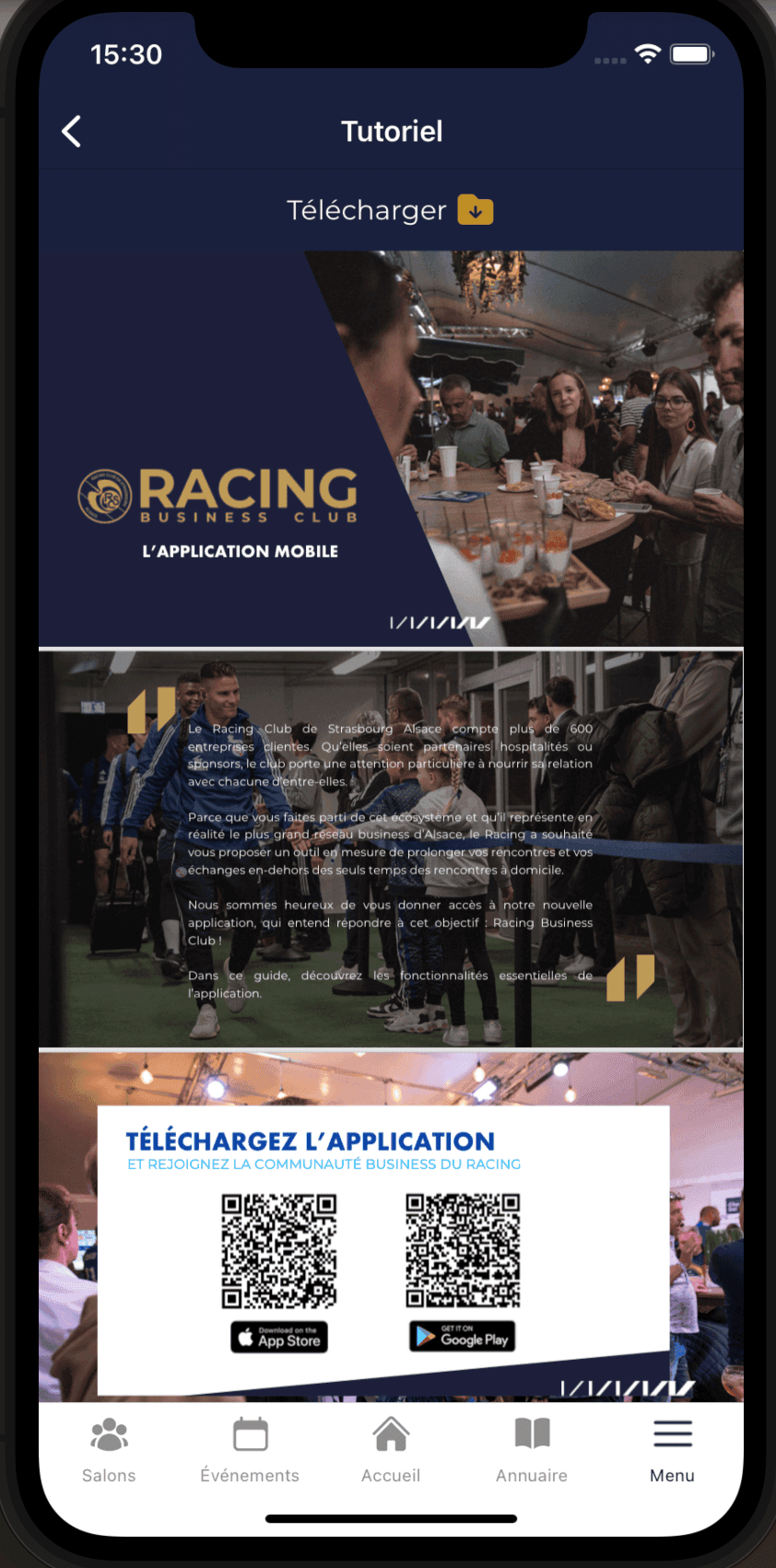 App Social Media Business — Racing Club de Strasbourg, capture 1