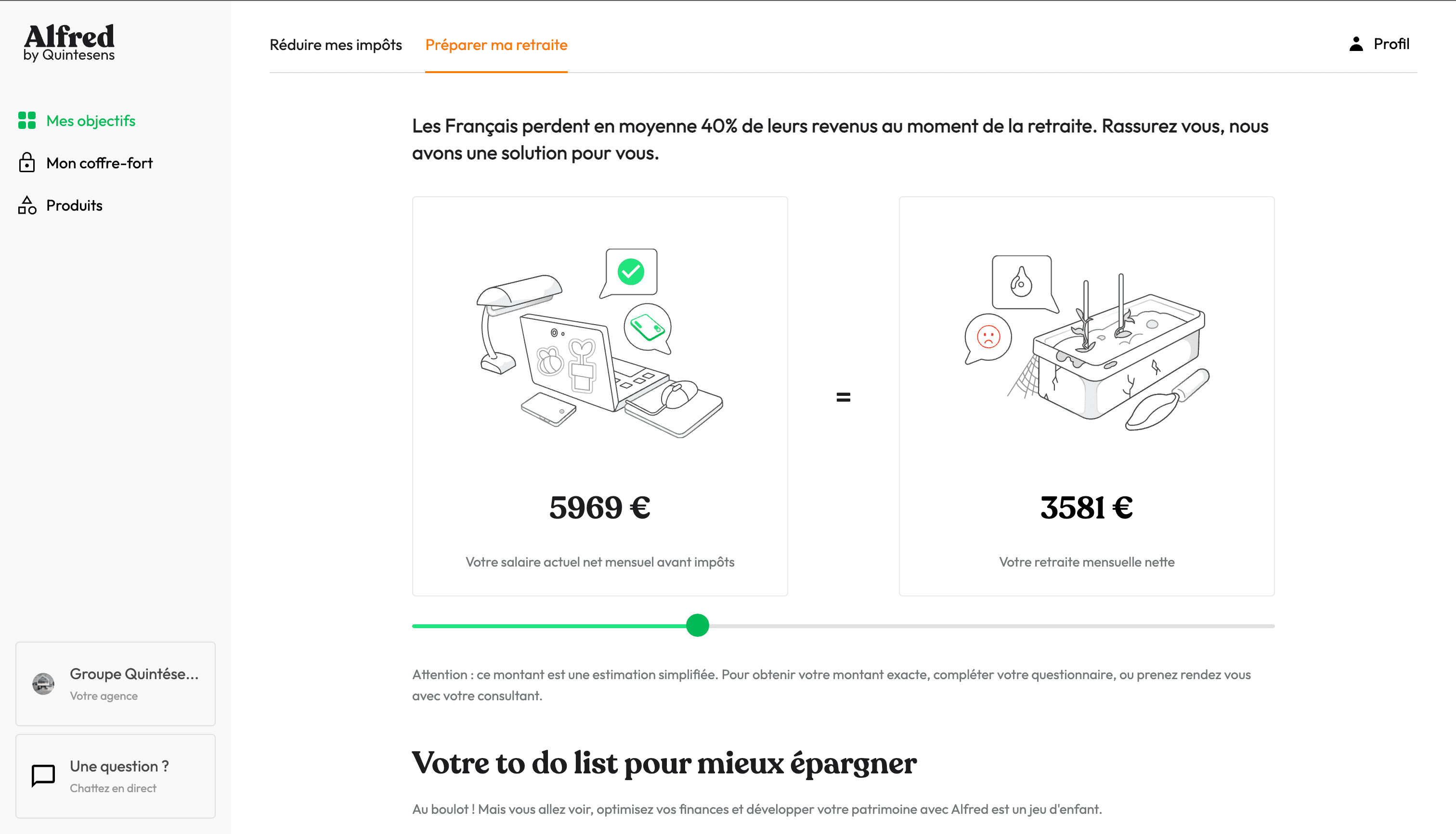 Gestion de patrimoine — Alfred, capture 3