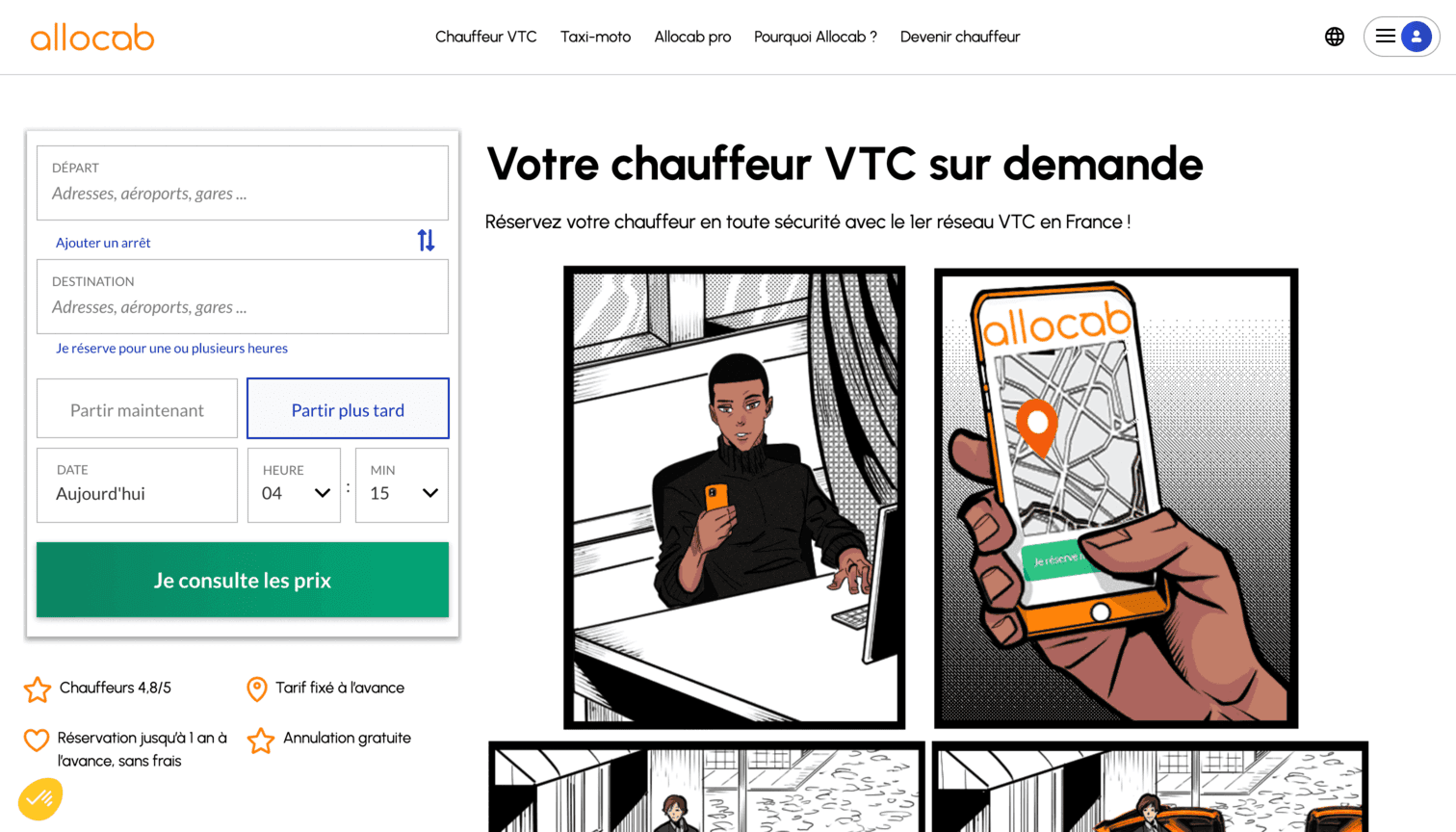 Nouveau site optimisé SEO — Allocab, capture 1