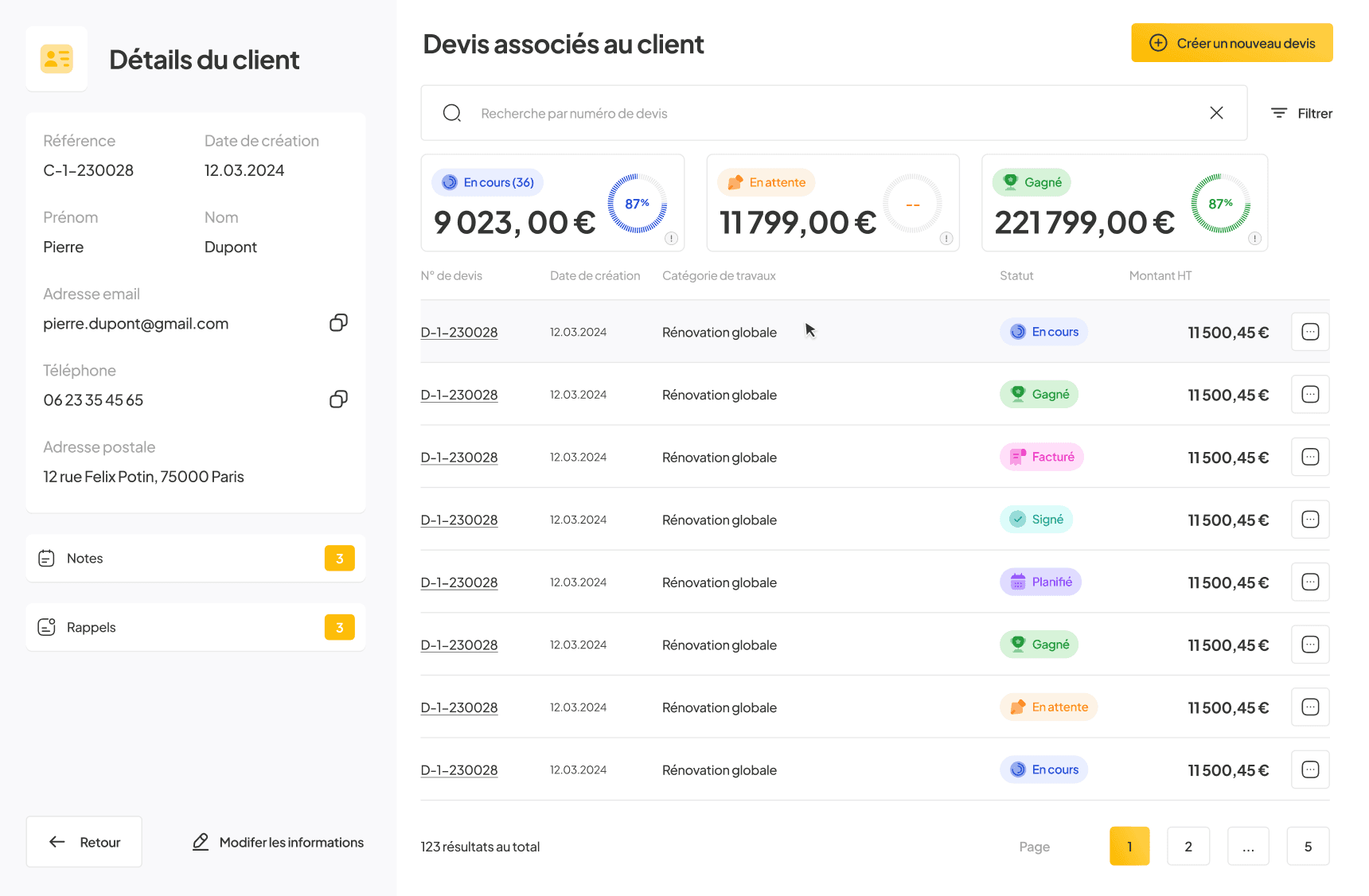 Plateforme CRM + Opérations — Groupe Athome, capture 2