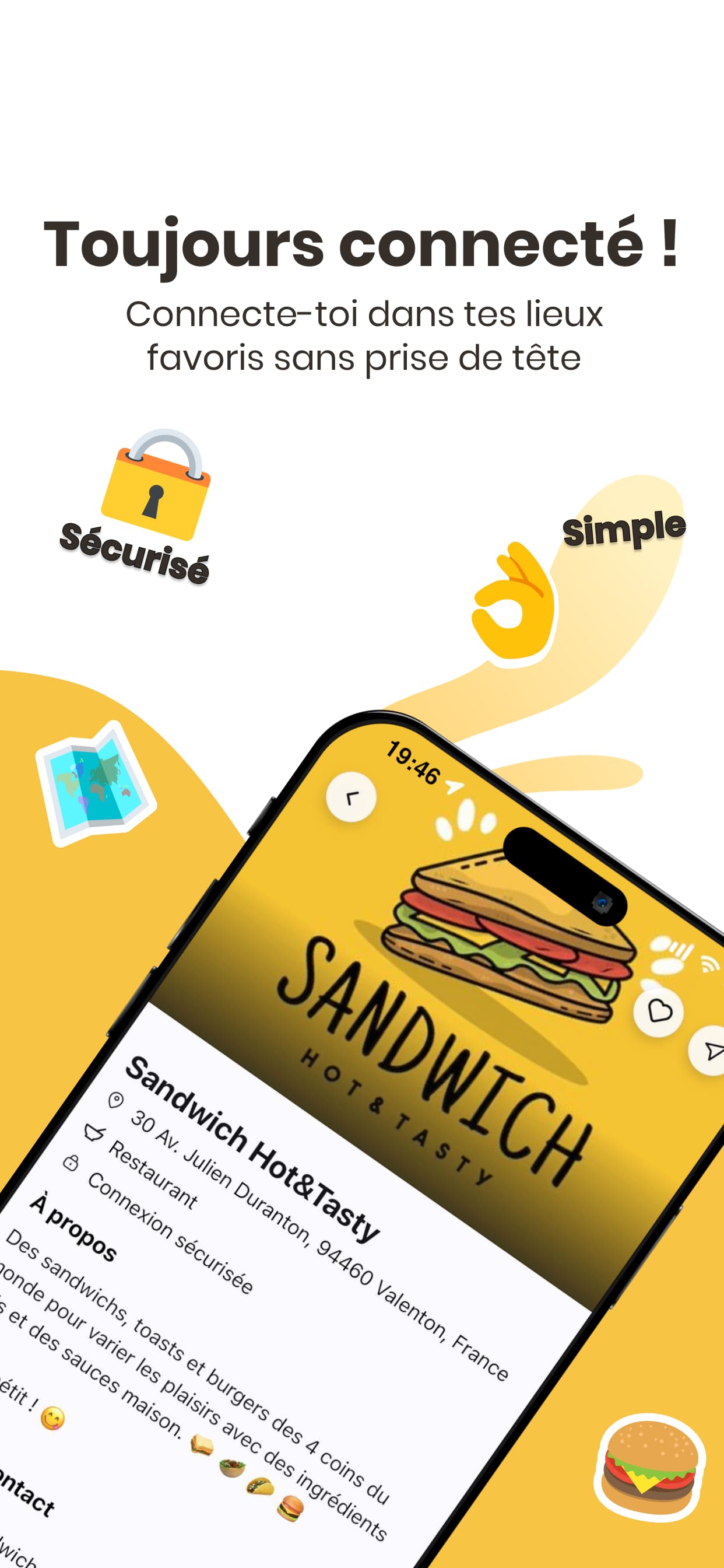 Application mobile de connexion Wi-Fi — BeWifi, capture 1