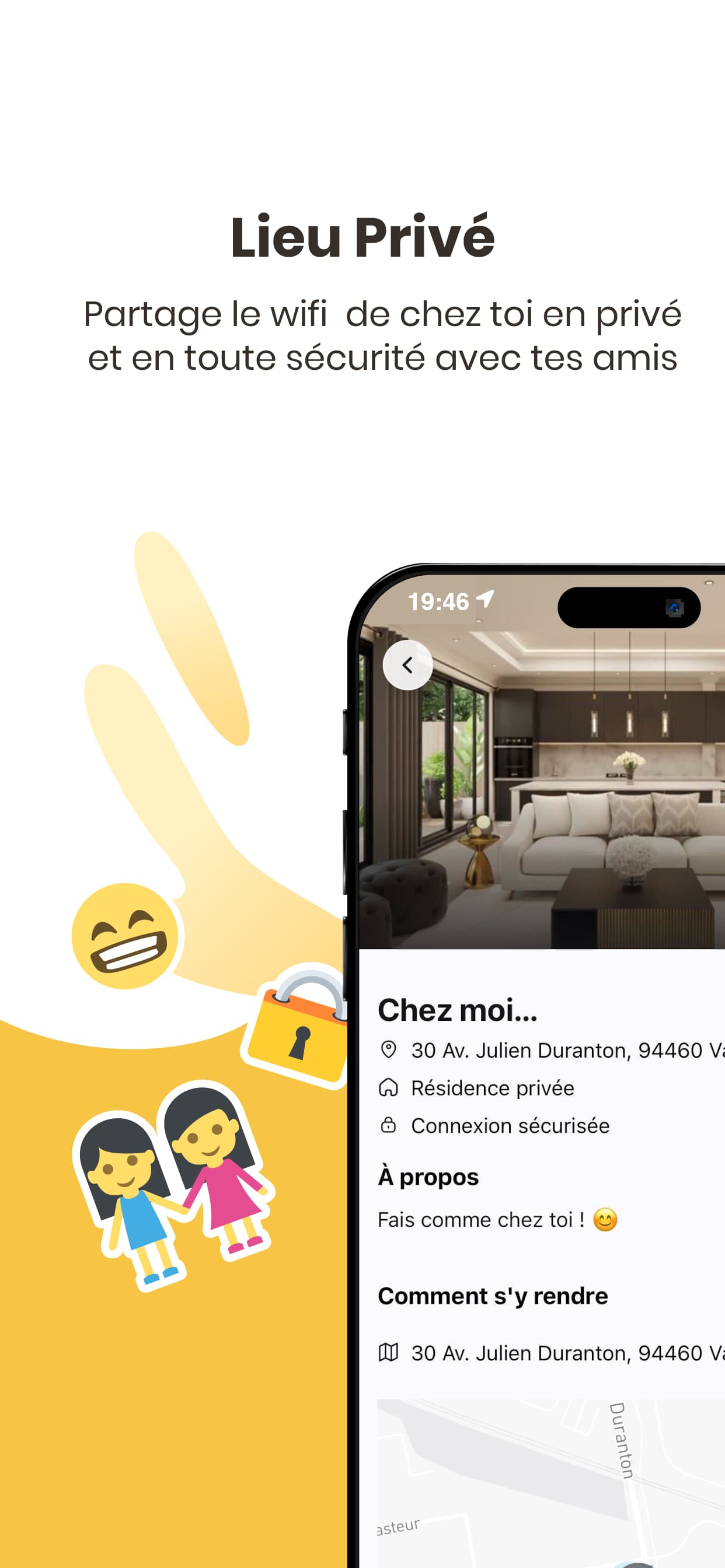 Application mobile de connexion Wi-Fi — BeWifi, capture 4