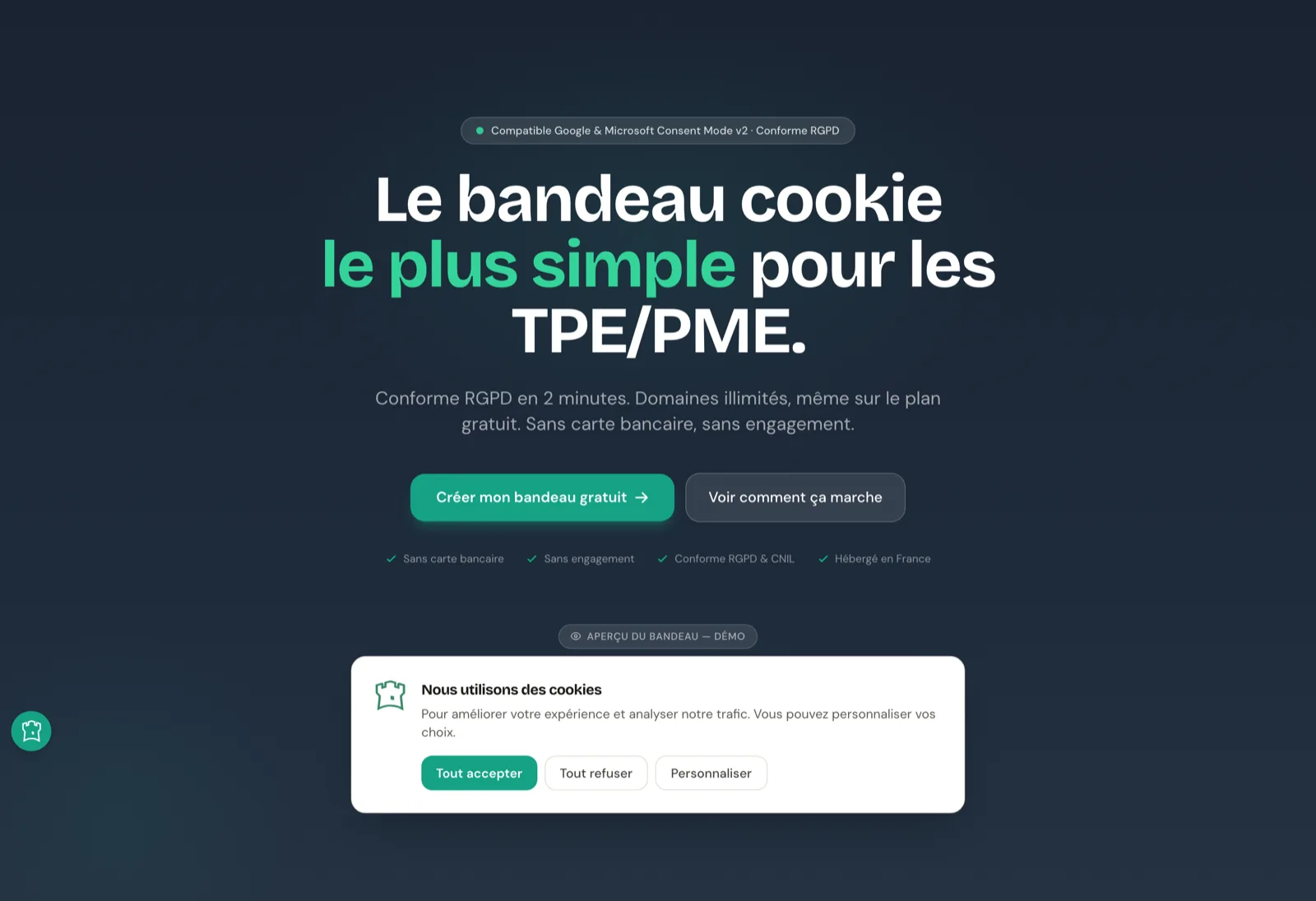 Plateforme de gestion du consentement RGPD — ConsentLab, capture 1