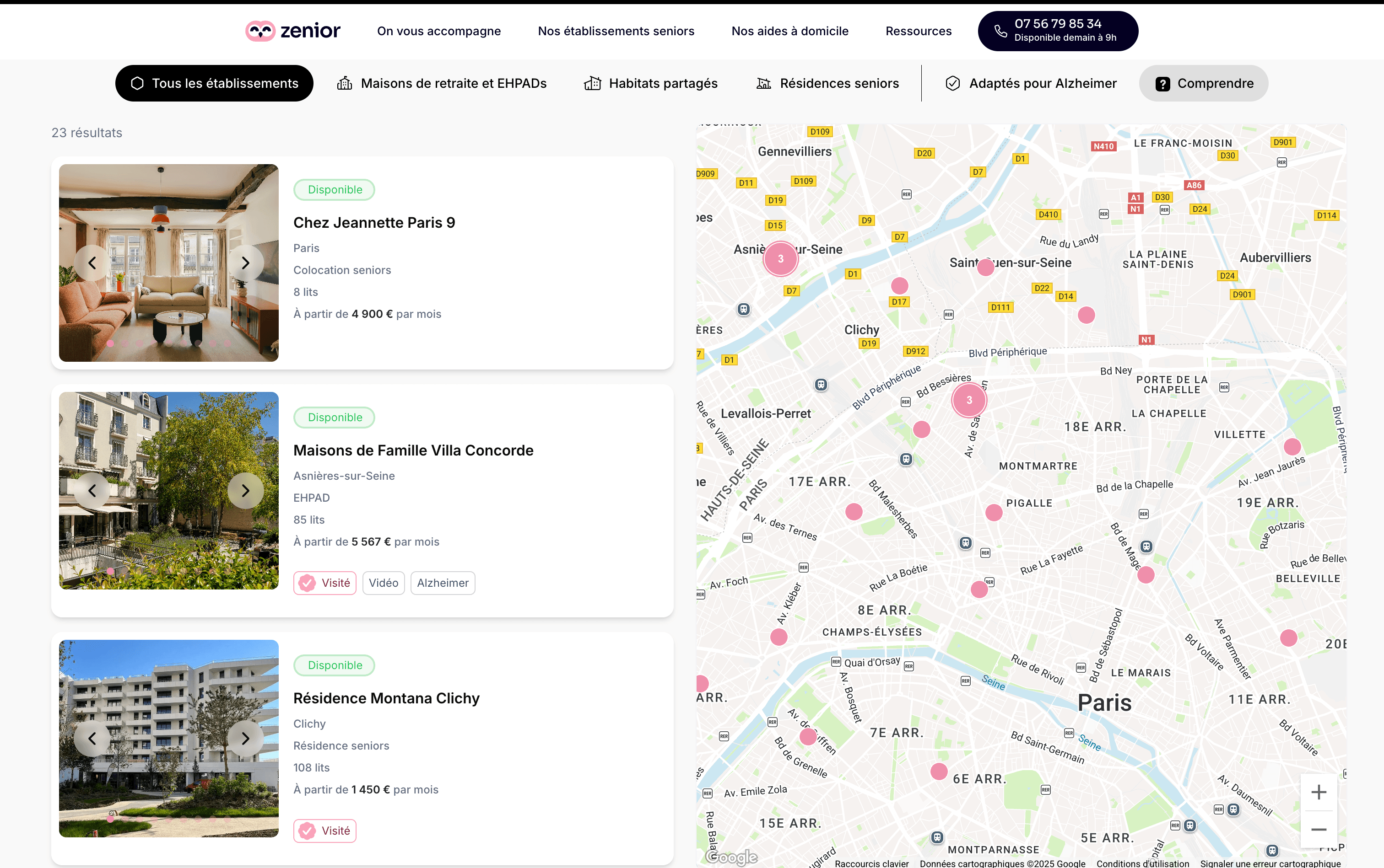 Application web orientée SEO — Zenior, capture 2